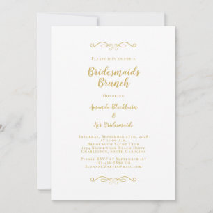Elegant Bridal Brunch Bridesmaids Einladung