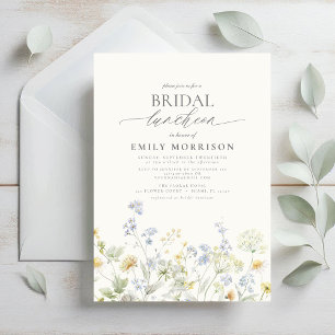 Elegant Bridal Luncheon Wildblume Einladung