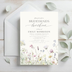 Elegant Bridal Luncheon Wildblume Einladung