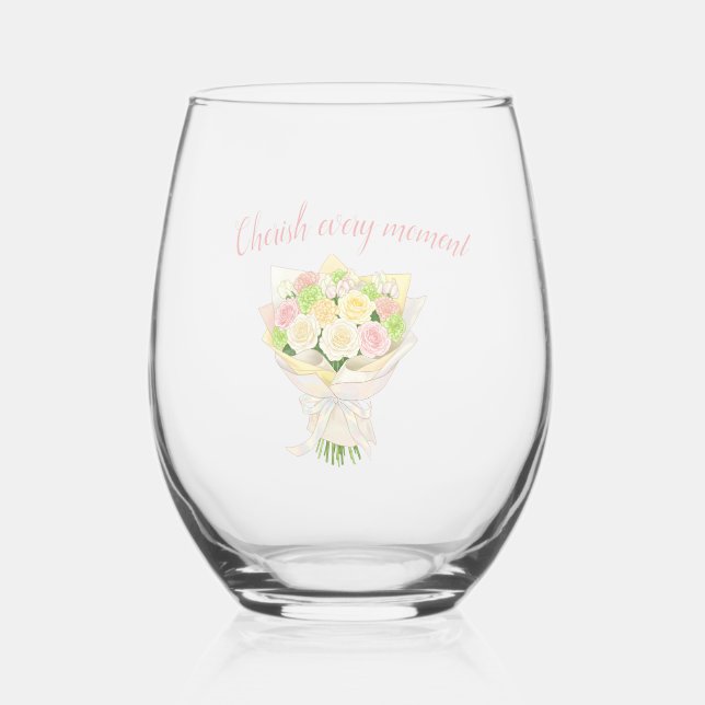 Elegant Bridal Shower  Weinglas Ohne Stiel (Vorderseite)