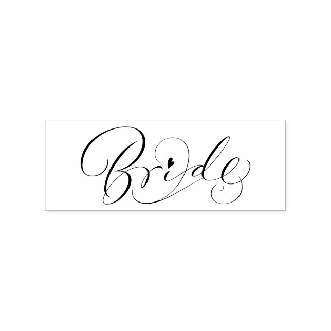 Elegant Bride Calligrafy Extravagant Script Signat Gummistempel (Prägung)