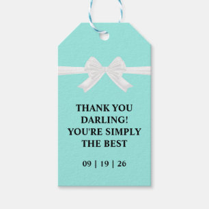 Elegant Bride & Co. Brautparty Teal Geschenkanhänger