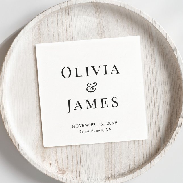 Elegant Bride Groom Monogram Wedding Serviette (Von Creator hochgeladen)