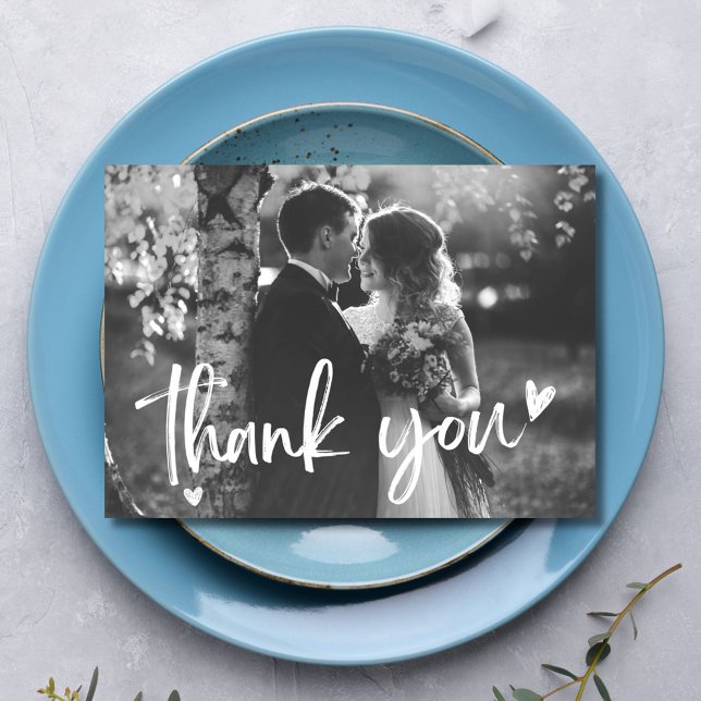 Elegant Bride Groom Wedding Vielen Dank Dankeskarte (Elegant Bride Groom Wedding Thank You Card)