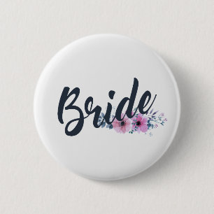 Elegant Bride Wedding Calligraphy Schaltfläche B Button