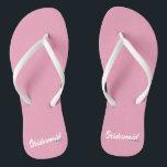 Elegant Bridesmaid Hochzeitkalligrafie Flip Flops<br><div class="desc">Für weitere Anpassungen klicken Sie bitte auf die Schaltfläche "Anpassen" und verwenden Sie unser Designwerkzeug, um diese Vorlage zu ändern. Wenn die Optionen verfügbar sind, können Sie Text und Bild ändern, indem Sie einfach auf "Text oder Bild hier bearbeiten/entfernen" klicken und Ihr eigenes Bild hinzufügen. Wenn Sie dieses Design einem...</div>