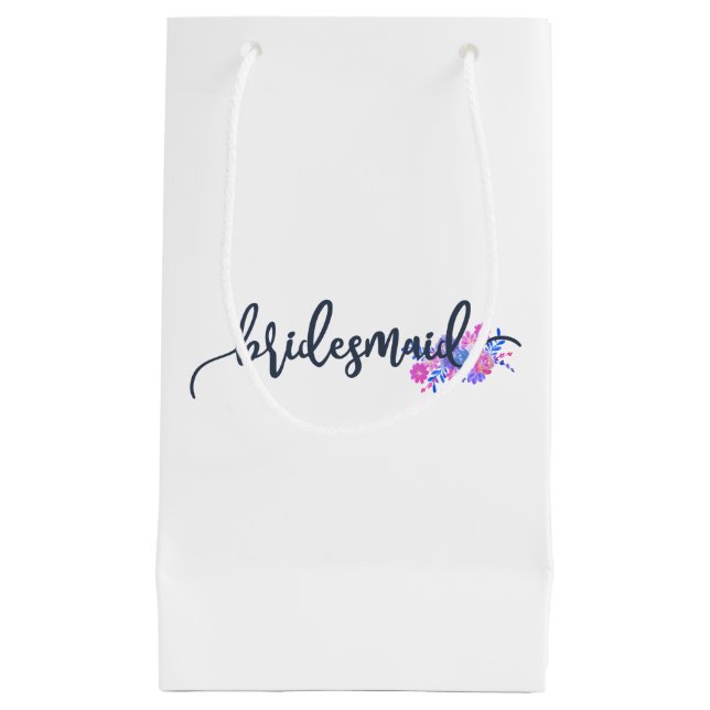 Elegant Bridesmaid Wedding Calligraphy | Geschenkt Kleine Geschenktüte (Vorderseite)