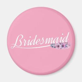 Elegant Bridesmaid Wedding Calligraphy Magnet
