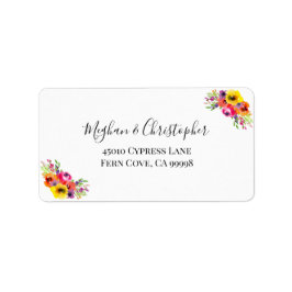 Elegant Bright Floral Wedding RSVP Rücksendeadress Adressaufkleber
