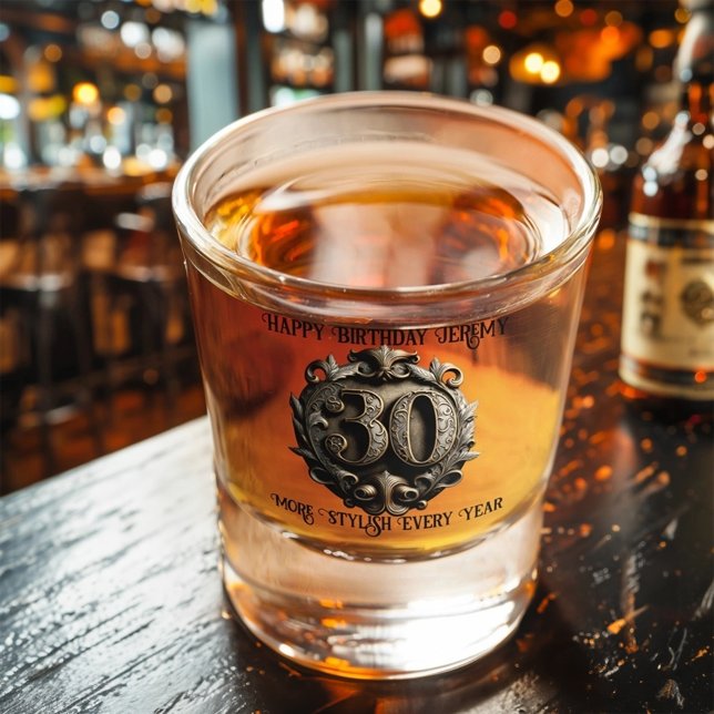 Elegant Bronze 30. Geburtstag Schnapsglas (Von Creator hochgeladen)