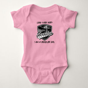 Elegant Brooklyn Logo Design Baby Strampler