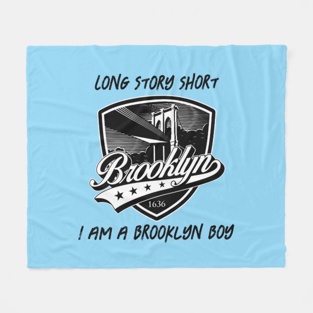 Elegant Brooklyn Logo Design Fleecedecke (Vorderseite (Horizontal))