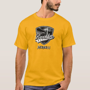 Elegant Brooklyn Swoosh Logo Design T-Shirt