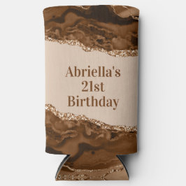 Élégant Brown Agate Melanin Thème Glacière