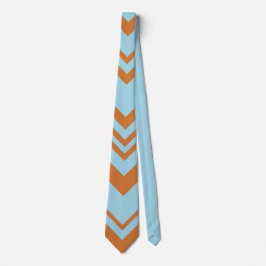 Elegant brown &blue chevron pattern Neck Tie Krawatte