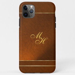 Elegant Brown Case mit Ihren Initialen