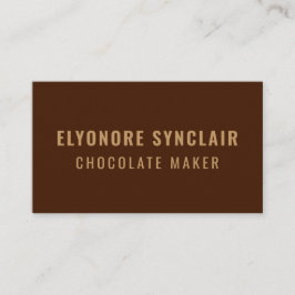 Elegant Brown Chocolate Maker Social Icon QR Code  Visitenkarte