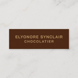 Elegant Brown Chocolatier Social Icon QR Code  Mini Visitenkarte
