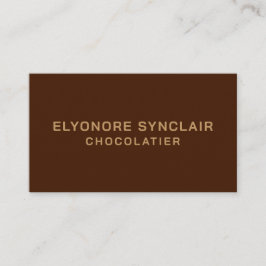 Elegant Brown Chocolatier Social Icon QR Code  Visitenkarte
