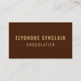 Elegant Brown Chocolatier Social Icon QR Code  Visitenkarte