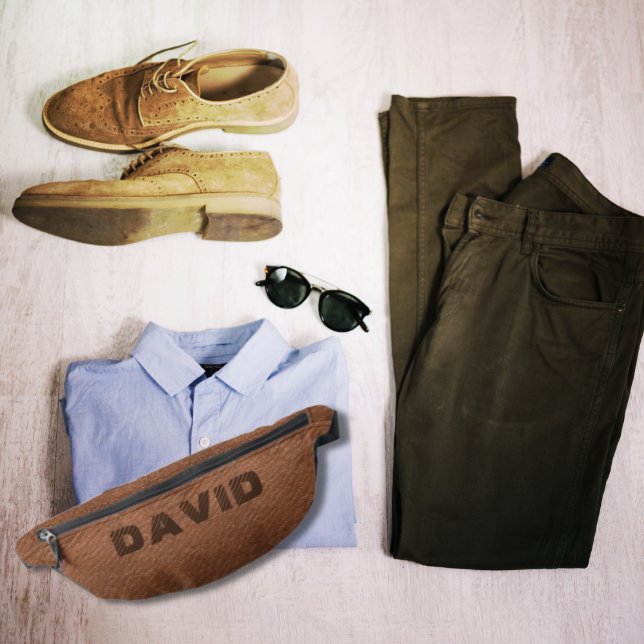 Elégant Brown Faux Cuir Personnalisé (Créateur téléchargé)