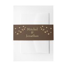 Elegant Brown & Gold String Lights wedding 