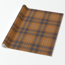 Elegant Brown | Orange | Blue Kariert Checked