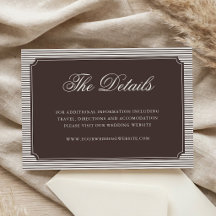 Elegant Brown Striped Wedding Details