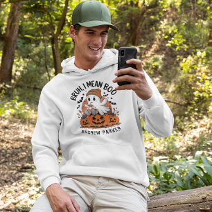 Elegant Bruh I Gemein Boo Niedlich Ghost Funny Hal Hoodie