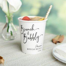 Elegant Brunch and Bubbly Birthday Brunch Party Pappbecher