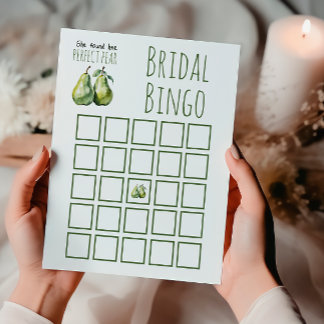 Elegant Brunch Perfect Pear Brautparty Bingo