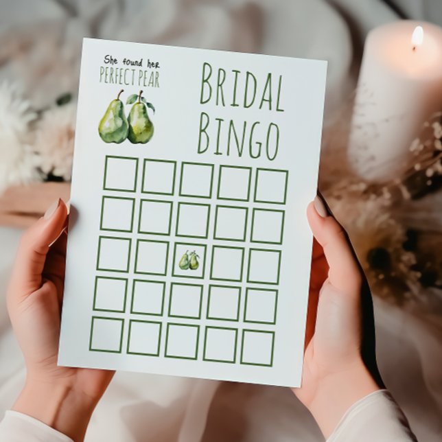 Elegant Brunch Perfect Pear Brautparty Bingo (Von Creator hochgeladen)