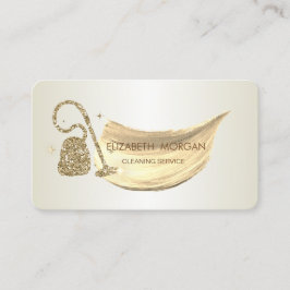 Elegant Brush Stroke Glitzer Staubsauger Visitenkarte