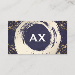 elegant Brushed   Muster aus Gold Visitenkarte