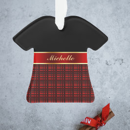 Élégant Buffalo Plaid et ruban rouge