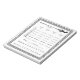 Elegant Bunco Score Sheet Notizblock (Rotiert)