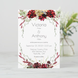 Elegant Burgund Succulents Weinkultur und Erde Hoc Einladung