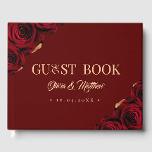 Elegant Burgundy and Gold Roses Wedding