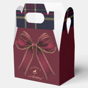 Elegant Burgundy Bow Luxury Onederful Birthday Geschenkschachtel