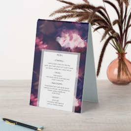 Elegant Burgundy Brush Stroke Moderne Hochzeit Tischaufsteller