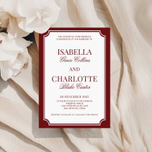 Elegant Burgundy Checkered Old Money Wedding