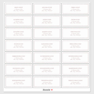 Elegant Burgundy Classic Script Guest Address Aufkleber