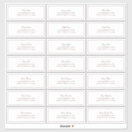 Elegant Burgundy Classic Script Guest Address Aufkleber