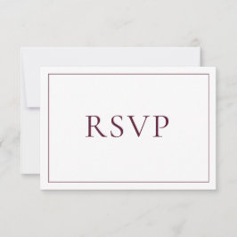 Elegant Burgundy Classic Script-UAWG RSVP Karte