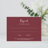 Elegant Burgundy Clean Wedding