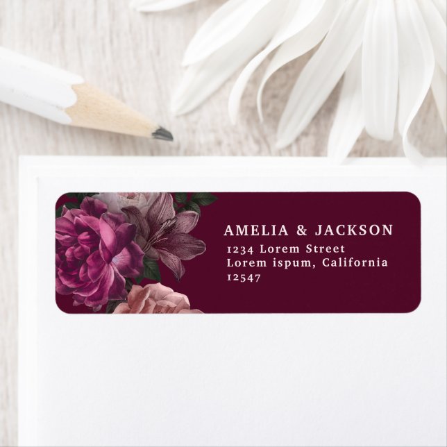 Elegant Burgundy Dark Moody Floral Wedding (Insitu)