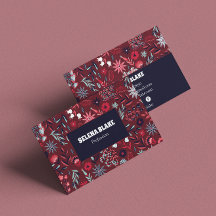 Elegant Burgundy Floral | Modern und Beruflich