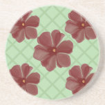 Elegant Burgundy Floral & Sage Green Lattice Patte Getränkeuntersetzer<br><div class="desc">Add timeless, vintage charm to your life with this elegant floral lattice pattern. The design showcases beautifully shaded, painterly burgundy flowers set against a crisp, sage green diamond trellis background. Blending organic botanical art with clean geometric lines, this pattern is a perfect fit for Grandmillennial, Cottagecore, and home decor. It...</div>