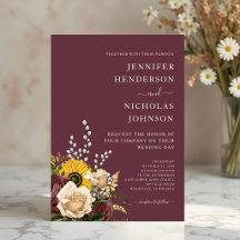 Elegant Burgundy Floral Wedding