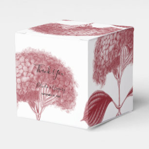 Elegant Burgundy Hydrangea Wedding Geschenkschachtel